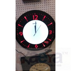 OkaeYa Round wall clock black color with light